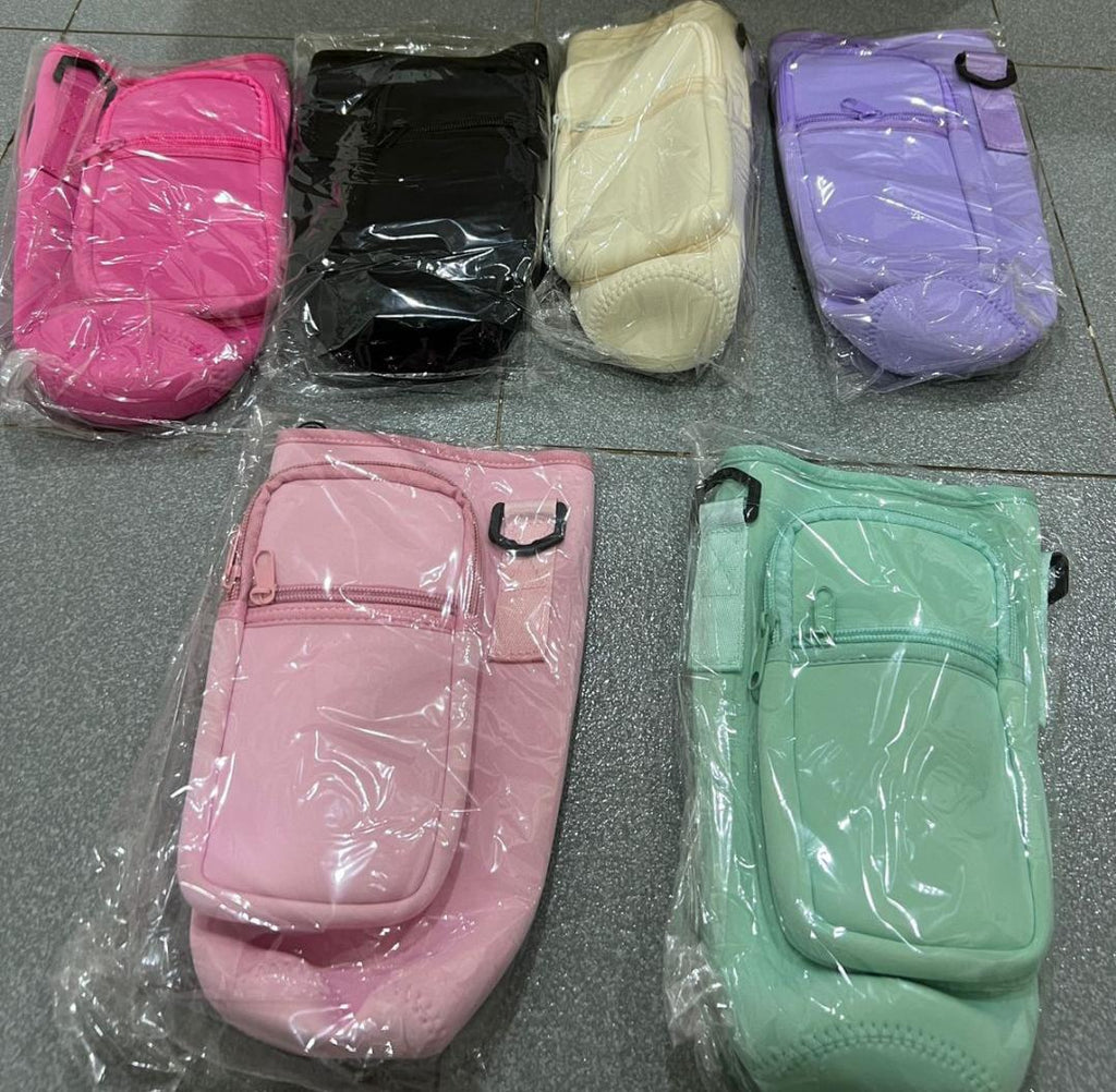 Tumbler Bag, Portable Water Bottle Carrier Sleeve with Strap