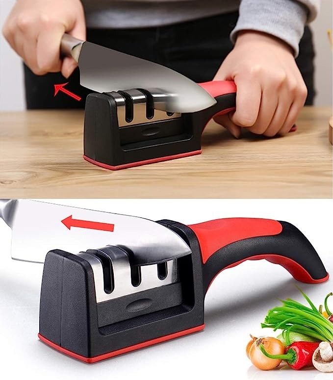 3-Stage Kitchen Knife Sharpener Professional Manual Sharpening Tool