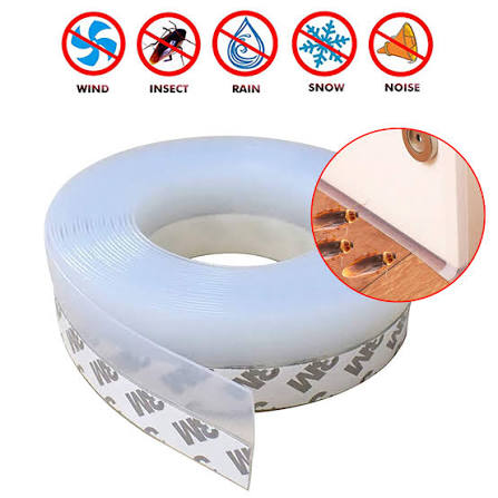 5M Self-Adhesive Door Seal Strip Soundproof Weather Stripping Tape Strip