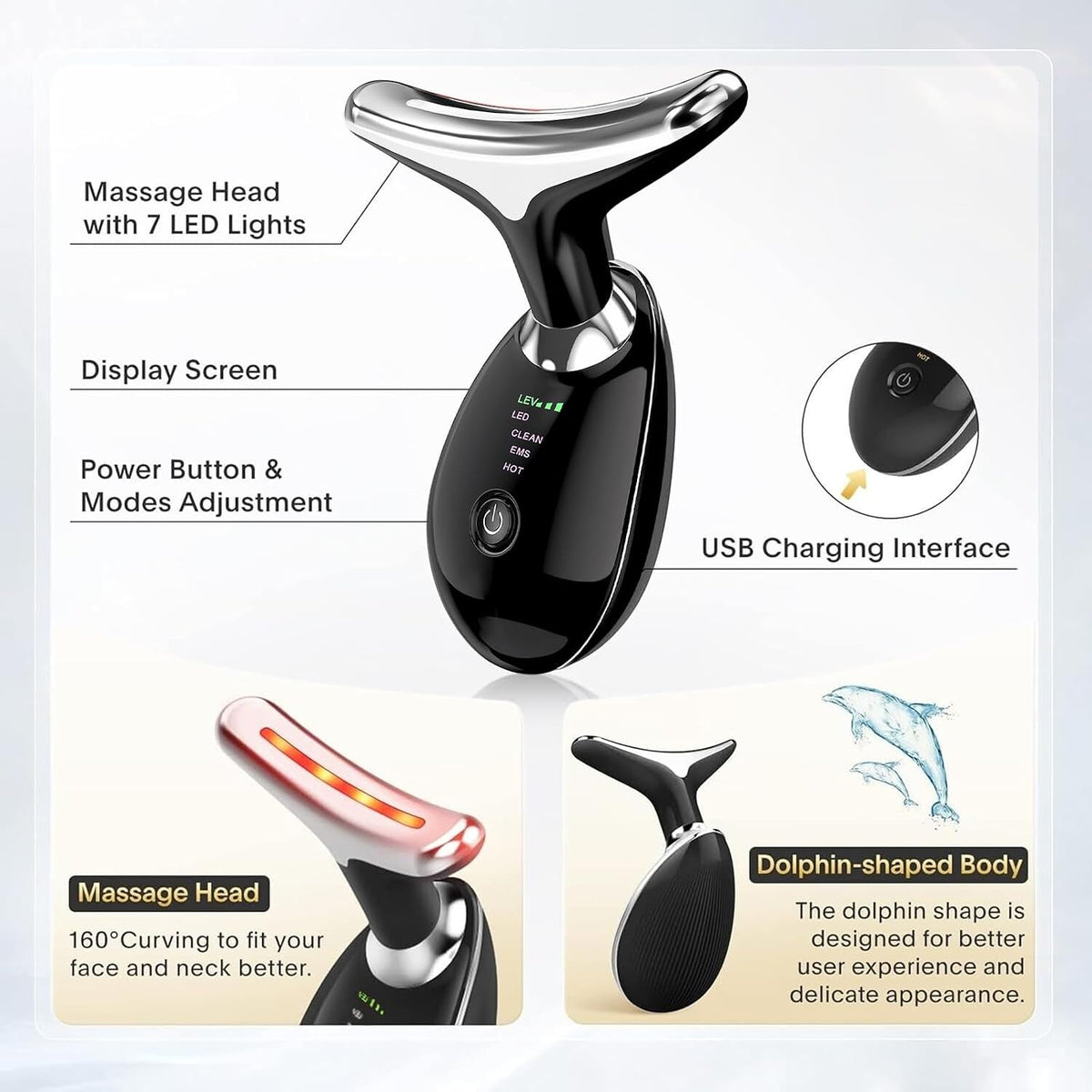 3 Modes Anti-Wrinkle Electric Face Massager