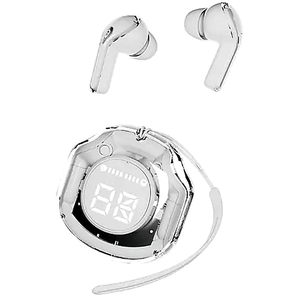 Air 39 Wireless Earbuds, Transparent ENC Bluetooth 5.3 - Black