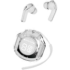 Air 39 Wireless Earbuds, Transparent ENC Bluetooth 5.3 - Black