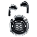 Air 39 Wireless Earbuds, Transparent ENC Bluetooth 5.3 - Black