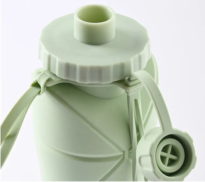 600ML Collapsible Silicone Travel Bottle, Folding Design