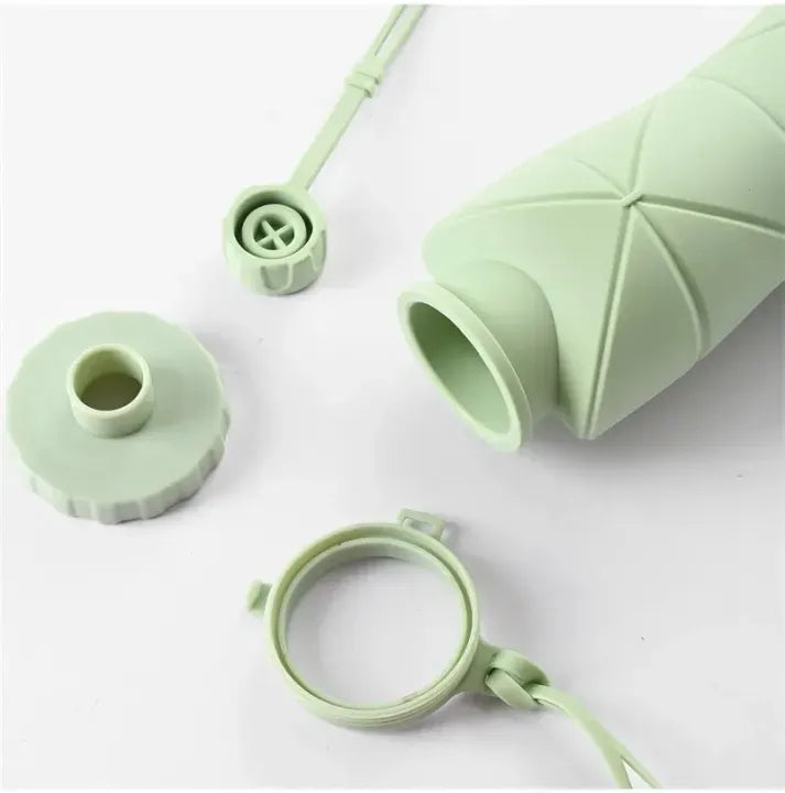 600ML Collapsible Silicone Travel Bottle, Folding Design