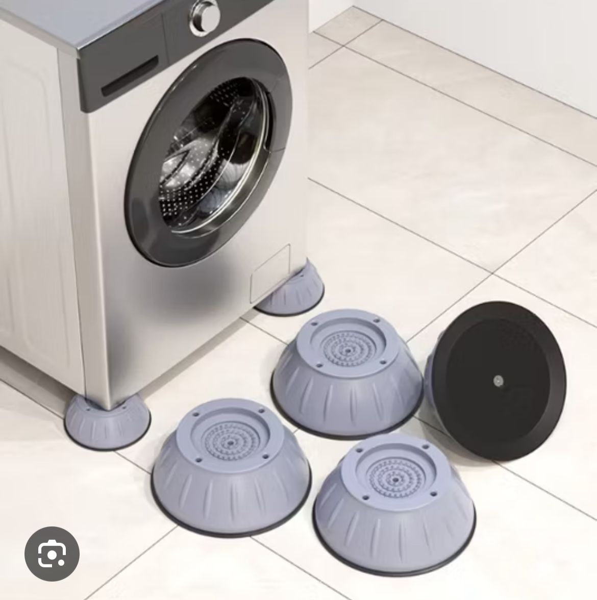 Anti-Vibration Washing Machine Pads 4-Pack Anti-Slip Rubber Feet Stand